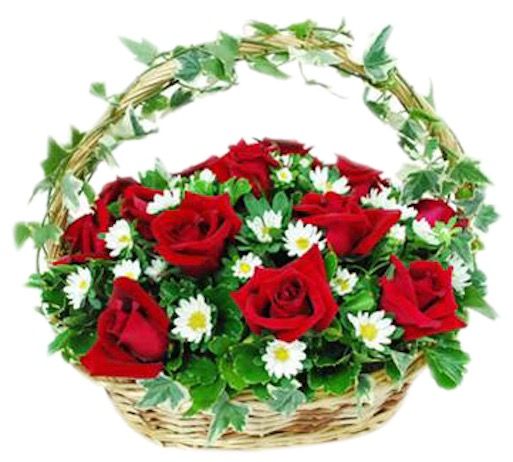 Table Arrangements - Basket of Roses - standard