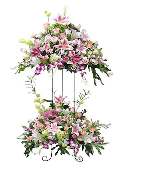 Table Arrangements - Pink Blooms - standard