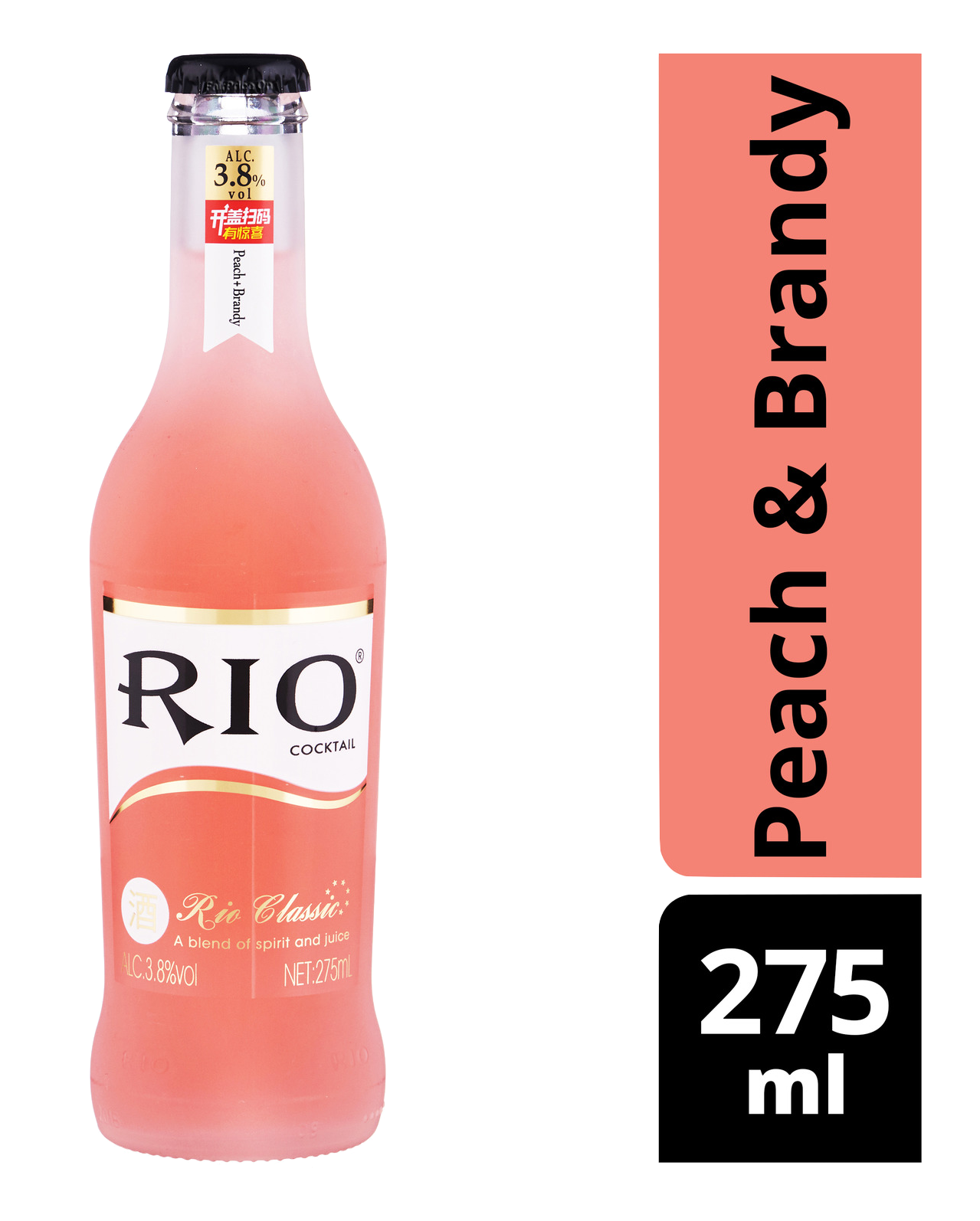 Rio Bottle Cocktail - Peach & Brandy 275ml